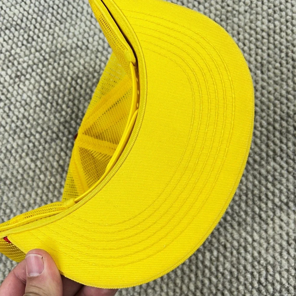 Vintage Pennzoil Racing Hat Cap Strap Back Yellow 90s USA Motor Oil K‎ Brand Z-7